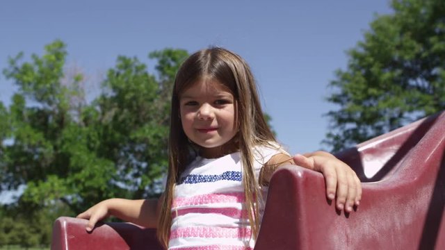 Portrait of girl on playground