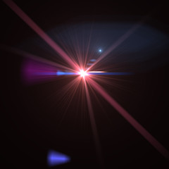 Lens Flare orange pink shine