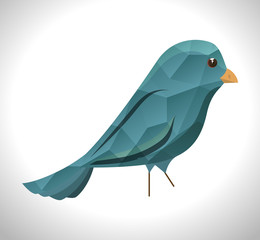 cute ornamental bird icon vector illustration design