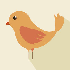 cute ornamental bird icon vector illustration design