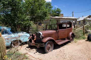 Keuken spatwand met foto FLAT TIRE ROUTE 66 © Desert Wind