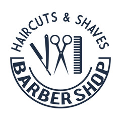 professional barber shop icon vector illustration graphic