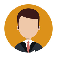 receptionist hotel service isolated icon vector illustration design