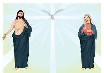 Jesus Christ and Blessed Virgin Mary 