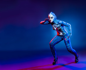 Mystical surreal alien woman.