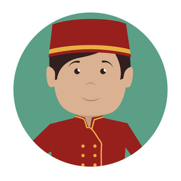recommend clip art: bellboy service hotel isolated icon vector illustration design