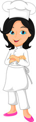 pretty girl chef cartoon 