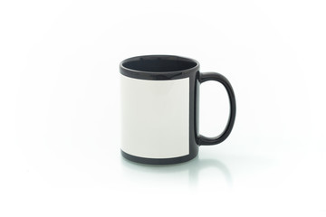 cups for sublimation of different shapes and colors on a white background