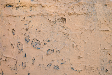Close up shot of old vintage painted wall