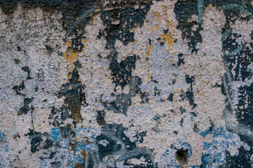 Close up shot of old vintage painted wall