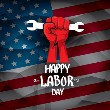 Usa labor day vector background.