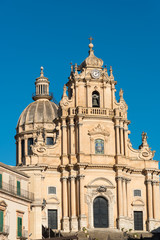 Fototapeta na wymiar The baroque San Giorgio cathedral in Ragusa Ibla, Sicily
