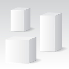 set of cadrboard package isolated box on the white background. m