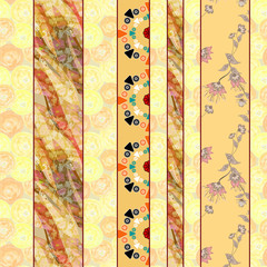 Seamless pattern graphic ornament. Floral stylish background