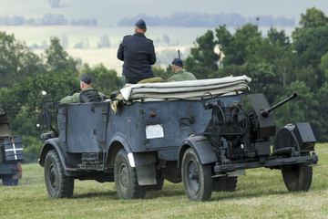 Obraz premium troops and equipment in the historic Battle