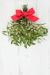 Mistletoe with Red Bow