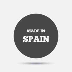 Made in Spain icon. Export production symbol.