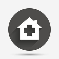 Medical hospital sign icon. Home medicine symbol