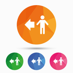 Pedestrian road icon. Human path.