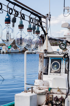 Fototapeta イカ釣り漁船の集魚灯