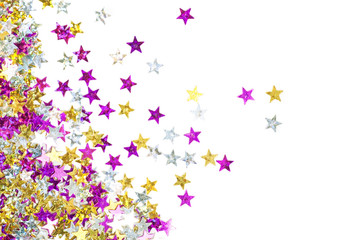 background of sparkle confetti stars