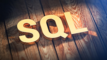 Acronym SQL on wood planks