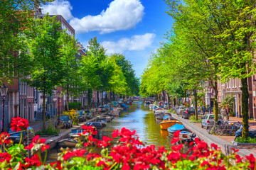 Obraz premium Canal in Amsterdam