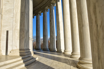 Internal columns at the Thomas Jefferson Memorial. Washington DC, USA. - obrazy, fototapety, plakaty