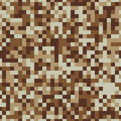 Desert pixel camouflage seamless vector background