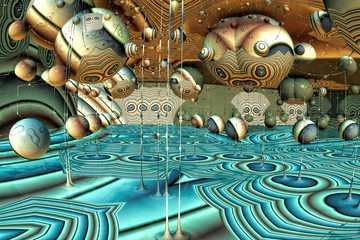 Obraz premium Unusual fractal background - digitally generated image