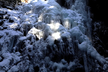 御船の滝　氷瀑