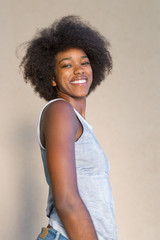 Fototapeta premium Portrait of a sensual young African woman.