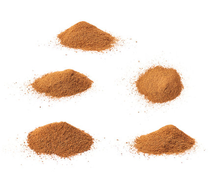 Pile Of Cinnamon Powder Isolated