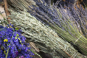 Bunch of lavender flowers in a lavender Store