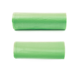 Trash bag roll isolated