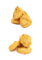 Breaded chicken nugget composition isolated
