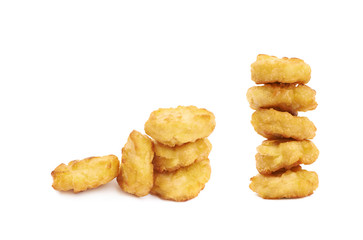 Breaded chicken nugget composition isolated