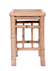 Fancy bamboo chair separated on white background