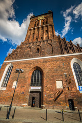 Fototapeta na wymiar Gdansk, Poland- September 19,2015:St. Catherine's Church (Koscio