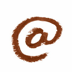 At mark internet symbol isolated