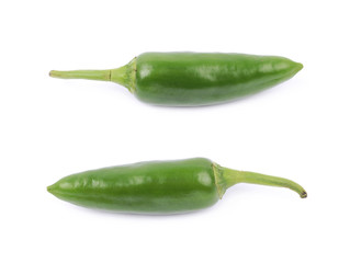 Green jalapeno pepper isolated