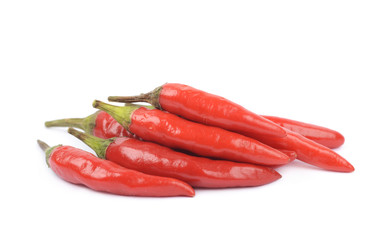 Red italian peppers isolated