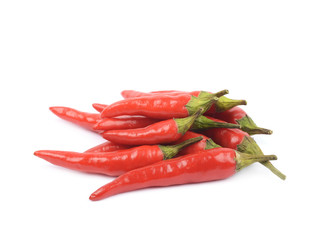 Red italian peppers isolated