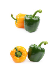 Two peppers isolated