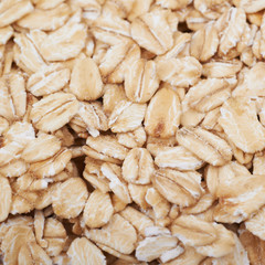 Surface coated with oatmeal flakes