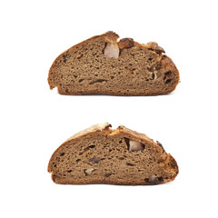 Slice piece of bread isolated