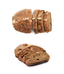 Sliced loaf of bread isolated