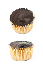 Chocolate confection candy isolated