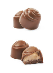 Chocolate confection candy isolated