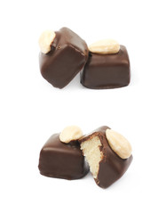 Chocolate confection candy isolated